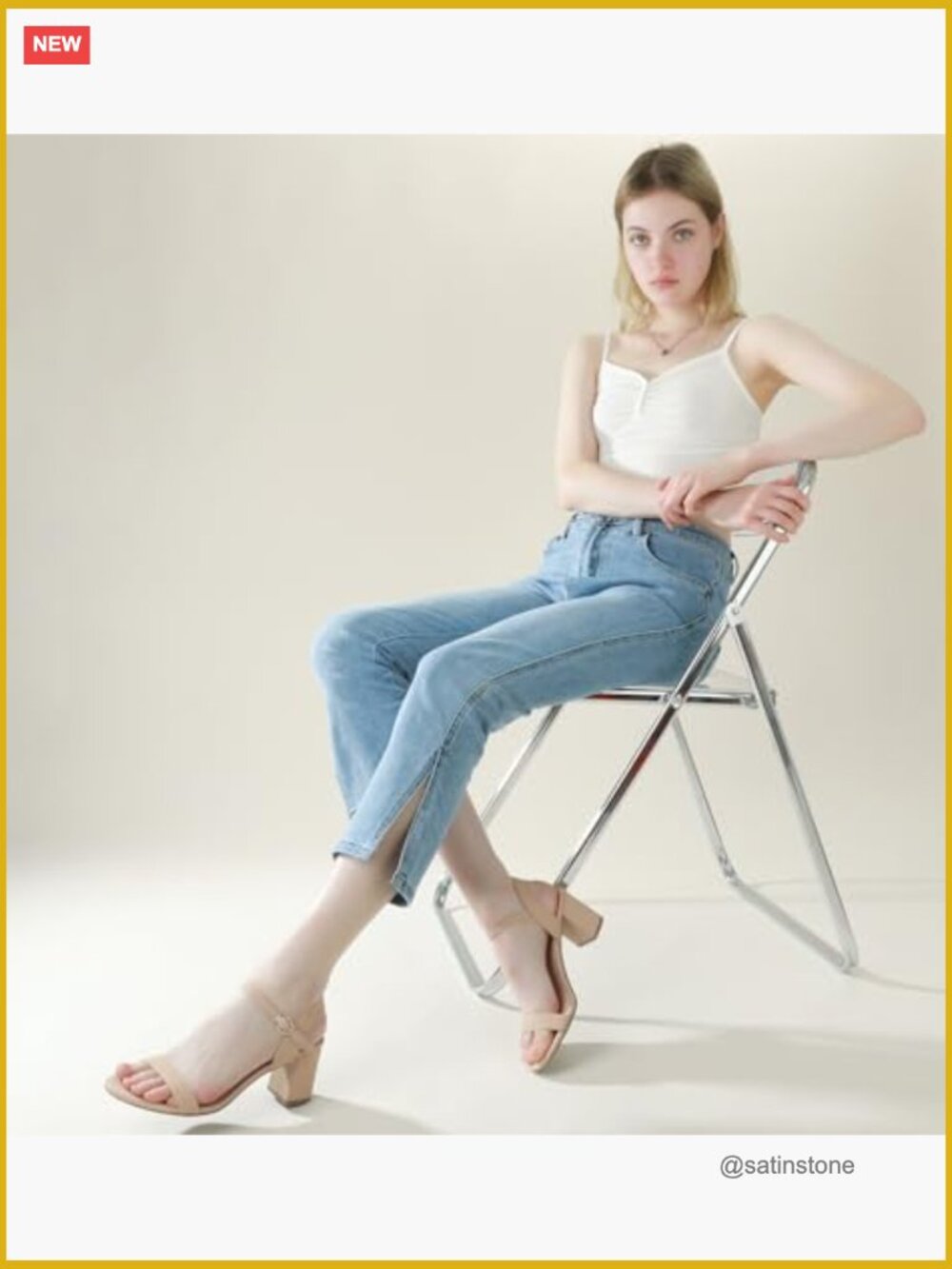 Leather Heeled Sandals with Ankle Strap, 2.5 Inch Block Heel - Picture 6 of 7